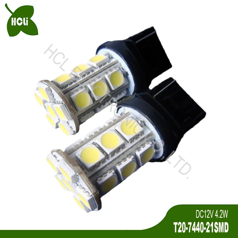 

DC12V T20 7440 7443 W21W W21/5W Car Bulb Led Rear Fog Lamp Turn Signal Brake Parking Reverse Tail Light DRL free shipping 50pcs