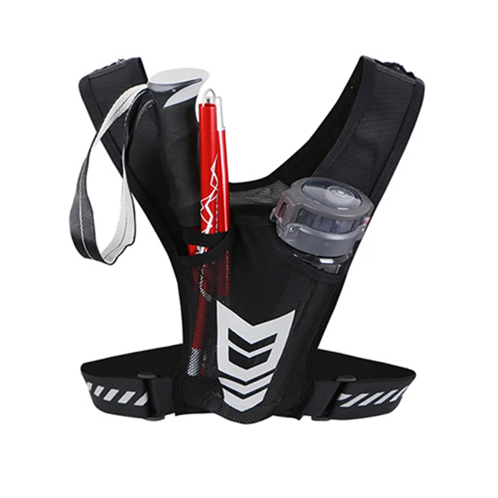

Running Phone Holder Vest Reflective Running Chest Pouch Breathable Mesh Running Chest Bag Adjustable Buckle for Men Women