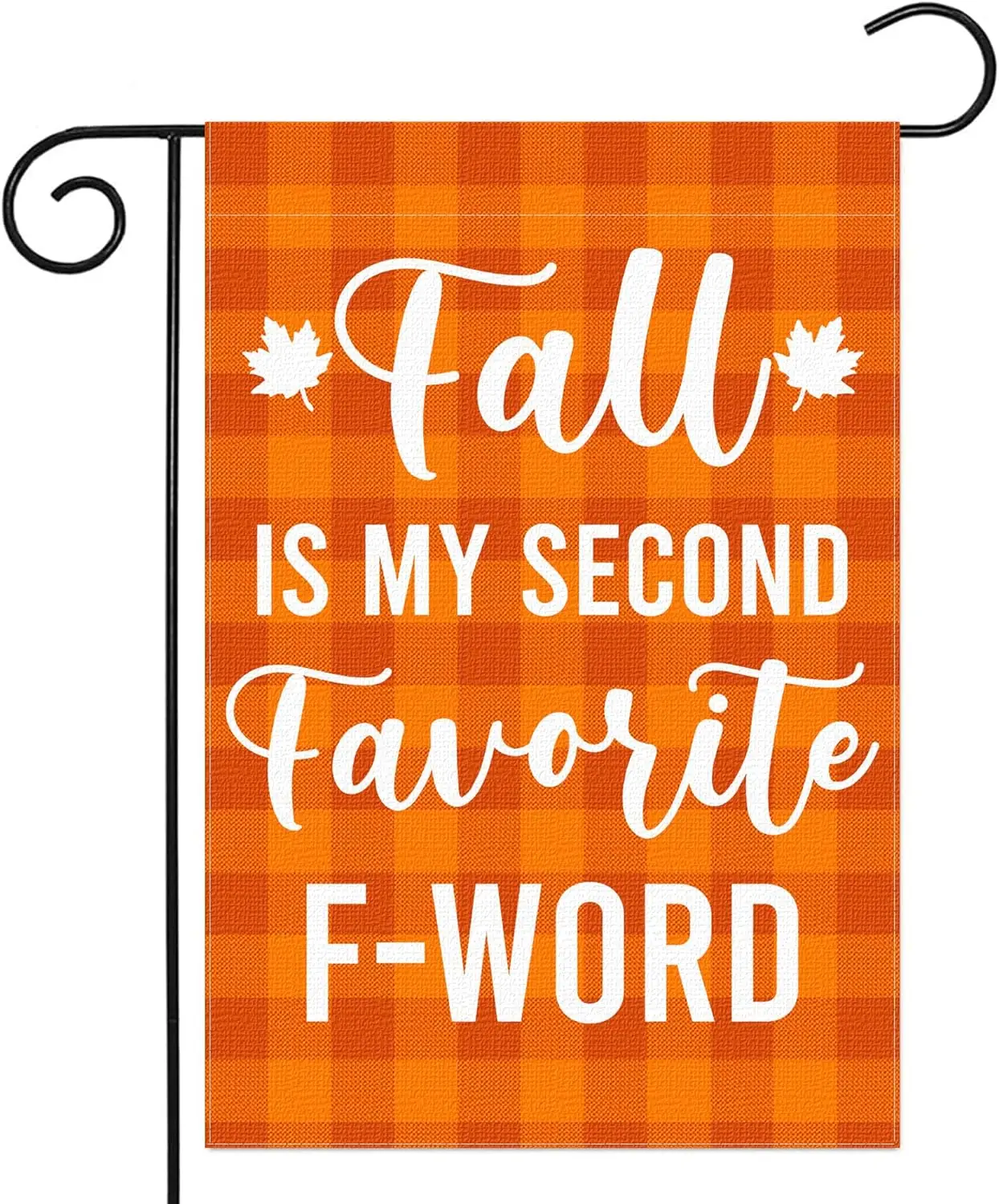 Funny Fall Garden Flag Buffalo Check Plaid 12 x 18 Inch Double Sided Autumn Thanksgiving Outside Décor for Home Yard Farmhou yyi