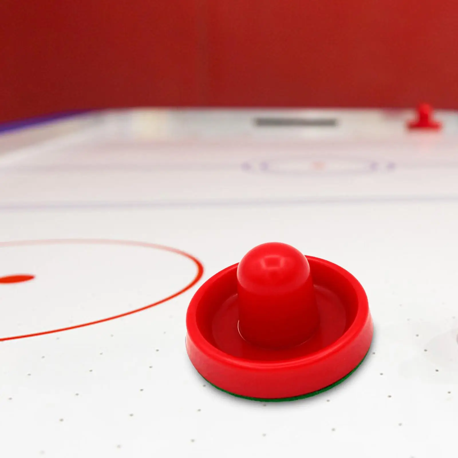 Empurrador de air hockey em tamanho real, equipamento de feltro verde, atacante de air hockey para