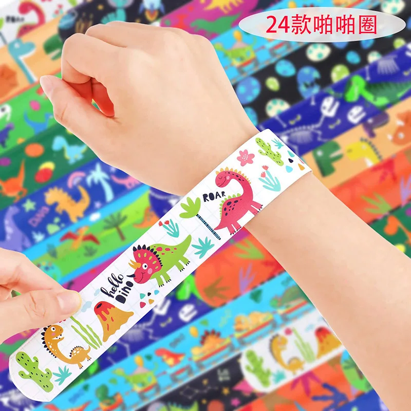 Schlagarmbänder für Kinder, Großpackung Armbänder mit Tiermotiven, Partygeschenke, Klassenzimmerpreise, Geburtstagsgeschenke, Geschenktütenfüller – Detail 3