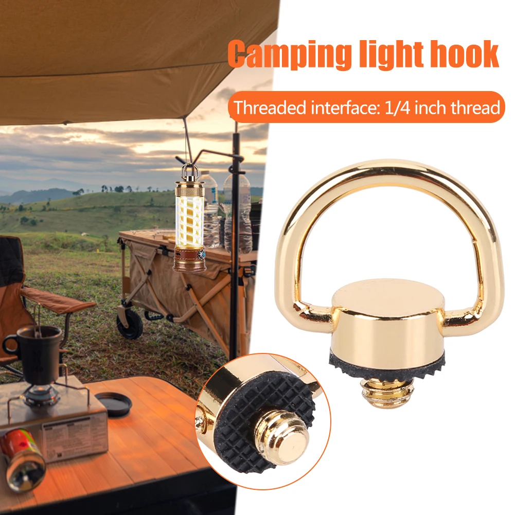 Camping Lamp Hook D Ring Stainless Steel Portable Tent Lamp Hanger Lantern D Ring Holder for 38KT Flashlight for ML4 GZ Lamp