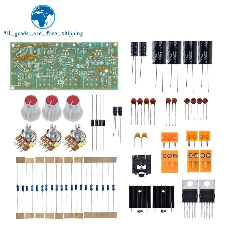 TZT 1/3pcs TDA2030A DIY Kit Electronic Amplifier Dual Channel Power Board DIY Kit for Arduino