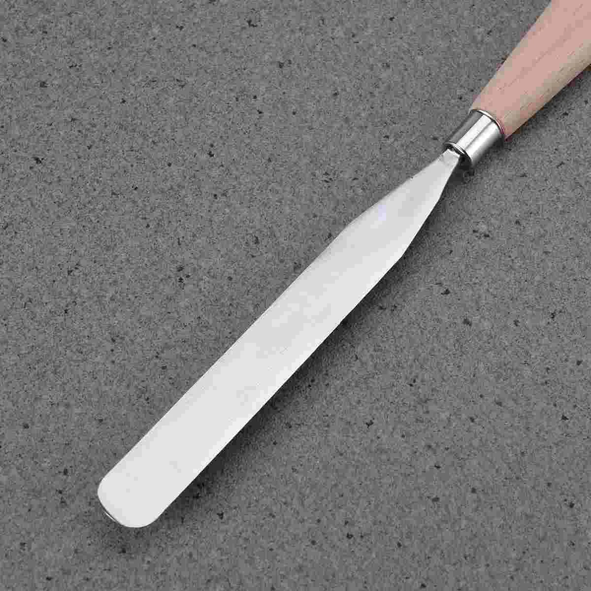 Paint Squeegee Great Scrape Woody Paddle Grill Scraper Palette Painting Spatula Knife Blade