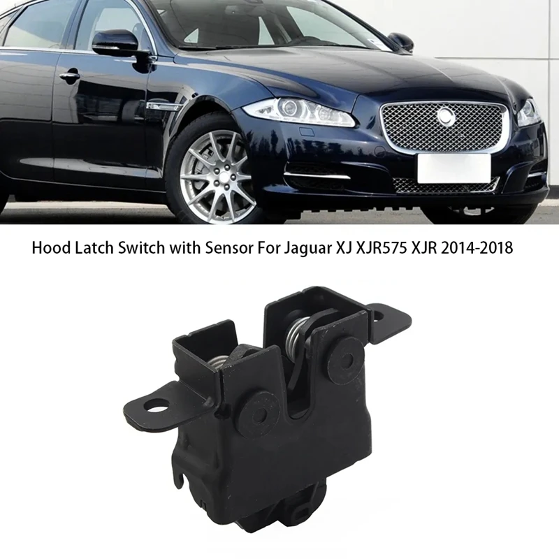 Car Engine Cover Locks Front Hood Latch Lock With Sensor Parts For Jaguar XJ XJR575 XJR 2014-2018 C2D43889