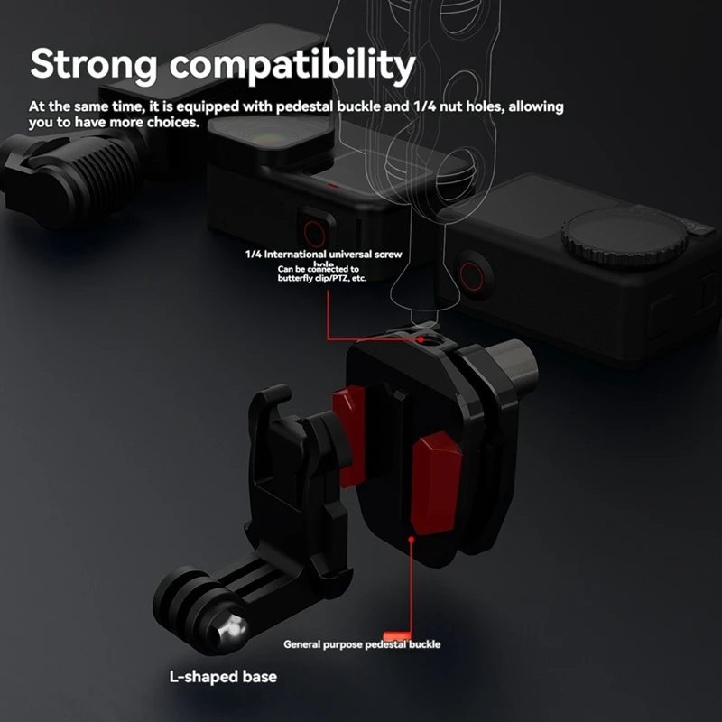 오토바이 앞유리 클립 알루미늄 합금 마운트, 고프로 히어로 12 인스타 360 X3 액션 3 4 카메라 액세서리