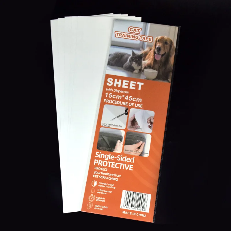 Película protectora antiarañazos para sofá, almohadilla para tablero antiadherente para gato, cubierta protectora para pata de gato, tela de cuero, cinta protectora para muebles de cama