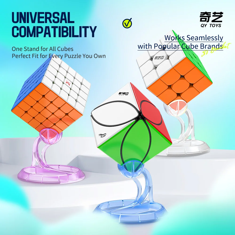 QiYi 3D Kubus Beugel Stickers Beugel Puzzel Kleuren Plastic Basishouder Speelgoed Magische Kubus Stands