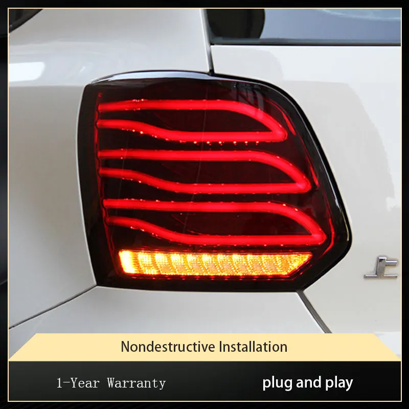 Car Lights For Volkswagen VW Polo 2011-2018 Taillight LED DRL Modified Fashion Lighting Turn Signal Lamp Accessories