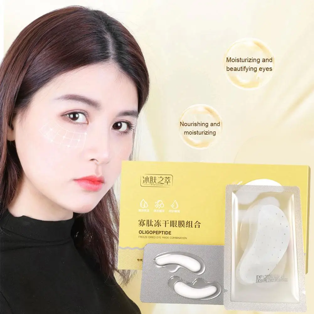 4 Pairs Oligopeptide Freeze-dried Eye Anti Aging Eye Lifting Moisturizing Wrinkles Face Remover R5o3