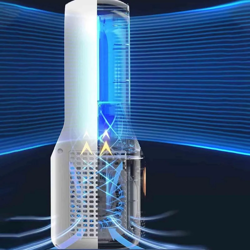 مروحة كهربائية بدون شفرات للمنزل ، أزرق ، رذاذ ، تبريد بالماء ، سطح مكتب ، عنبر ، سهلة التركيب ، سهلة التركيب