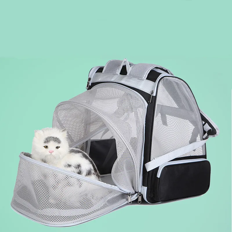 Pet Supplies Go Out Cat Bag Breathable Puppy Backpack Simple Travel Large Capacity Foldable Expandable Pet Bag