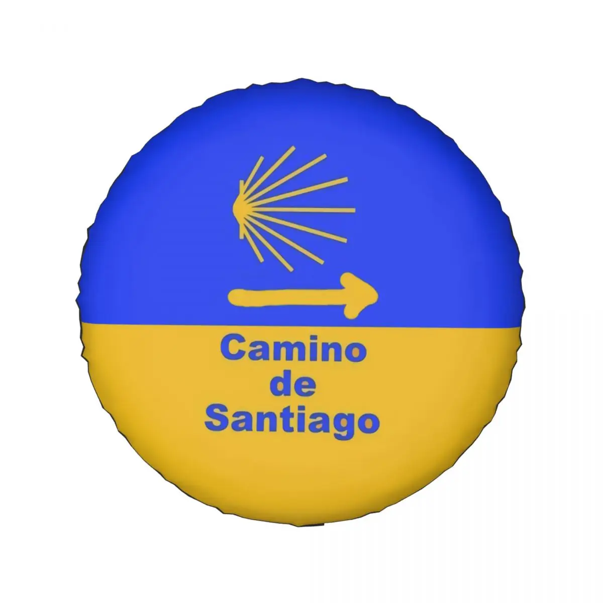 Camino De Santiago Spare Tire Cover for Jeep Scallop Shell Riding Bicycle 4WD Trailer Car Wheel Protector 14