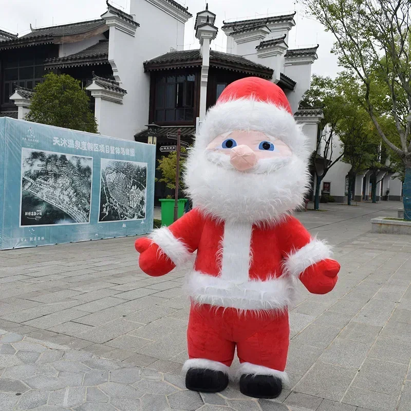 2 متر/2.6 متر نفخ سانتا كلوز عيد الميلاد زي حفلة الحدث الزفاف تعزيز الكبار دور اللعب هالوين التميمة بدون بطارية #5