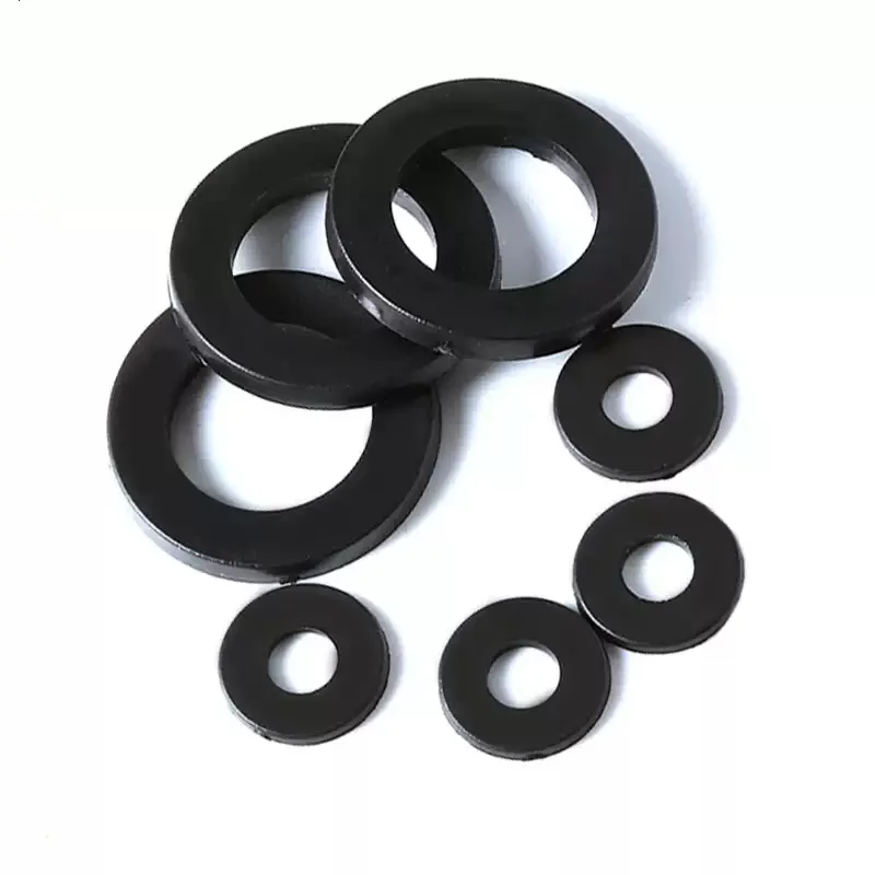 M5 M6 M8 M10 M12 -M24 Schwarze Kunststoff-Nylon-Unterlegscheiben Kunststoff-Isolationsdistanzstücke Dichtungen Nylon-Unterlegscheiben Flachdichtung 0,5/0,8/1/2/3mm – Detail 2