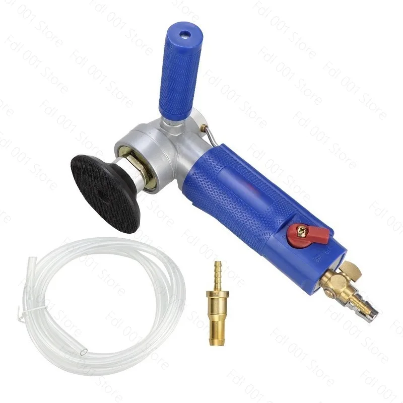 SM100 4-inch Pneumatic Wet Water Polisher, Water Injection Sander for Marble, Quartz and Granite Stone Surface Polishing