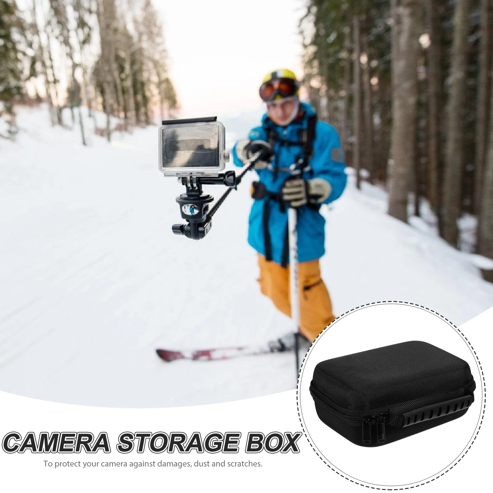 

Camera Bags Digital Storage Small Zipper Pouch Accessories Organizer Black Cases Man