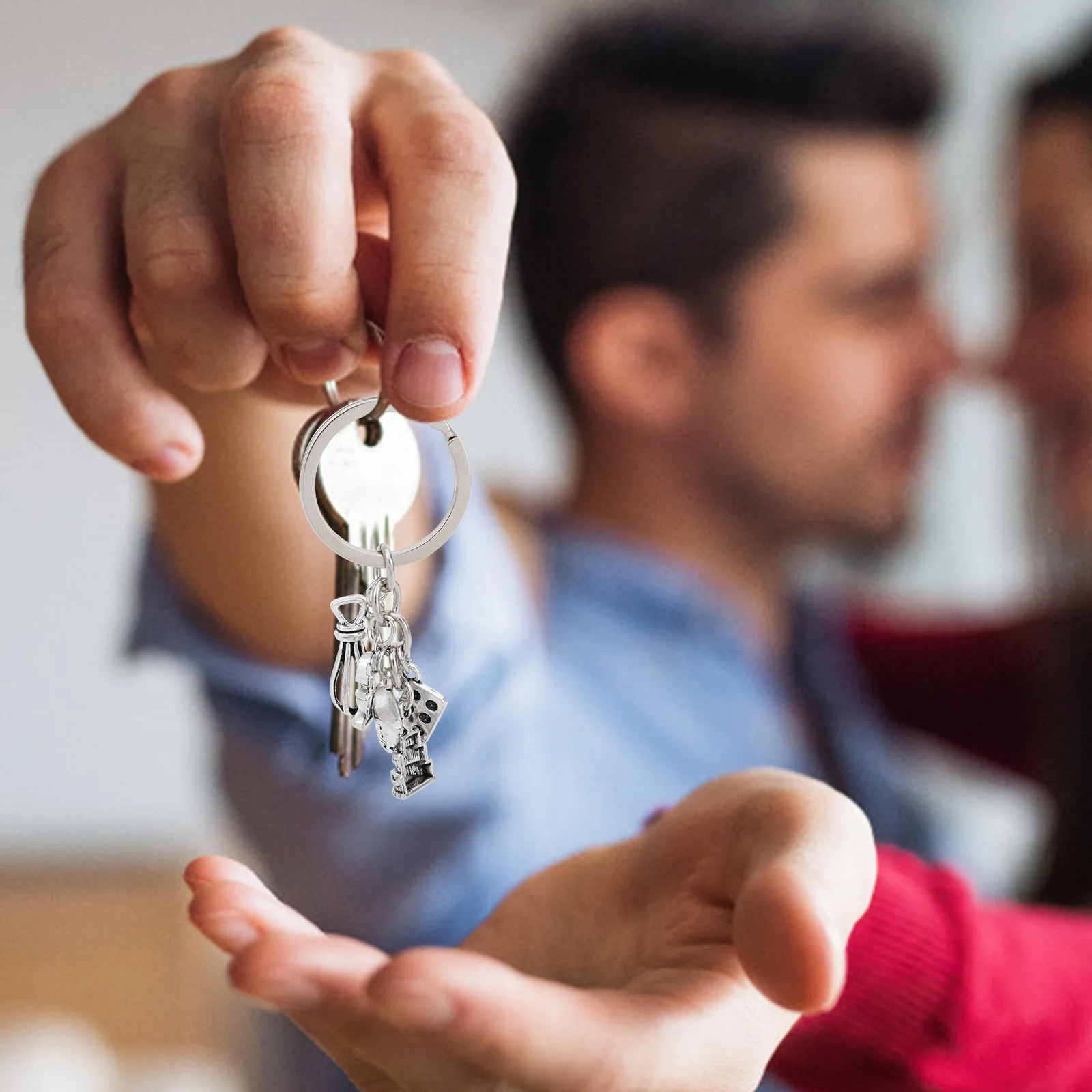 Criativo cozimento tema bolo série chaveiro requintado leve tamanho compacto pingente charme chave sobremesa decorativa