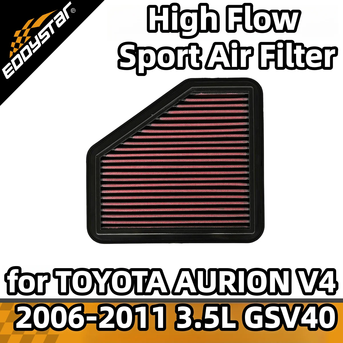 High Flow Sport Air Filter for TOYOTA AURION V4 2006-2011 3.5L GSV40 Washable Racing Intake Filters