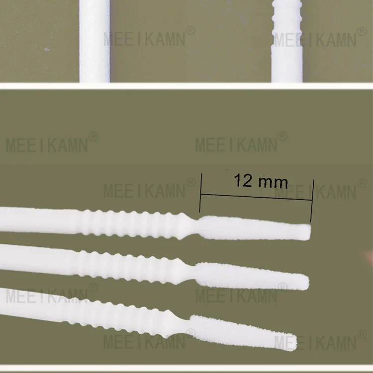 100 Pcs Lint Free Eyelash Mascara Applicator Lash Swabs Micro Brush Long Head Velvert Customized Pink Black Bendable Wands