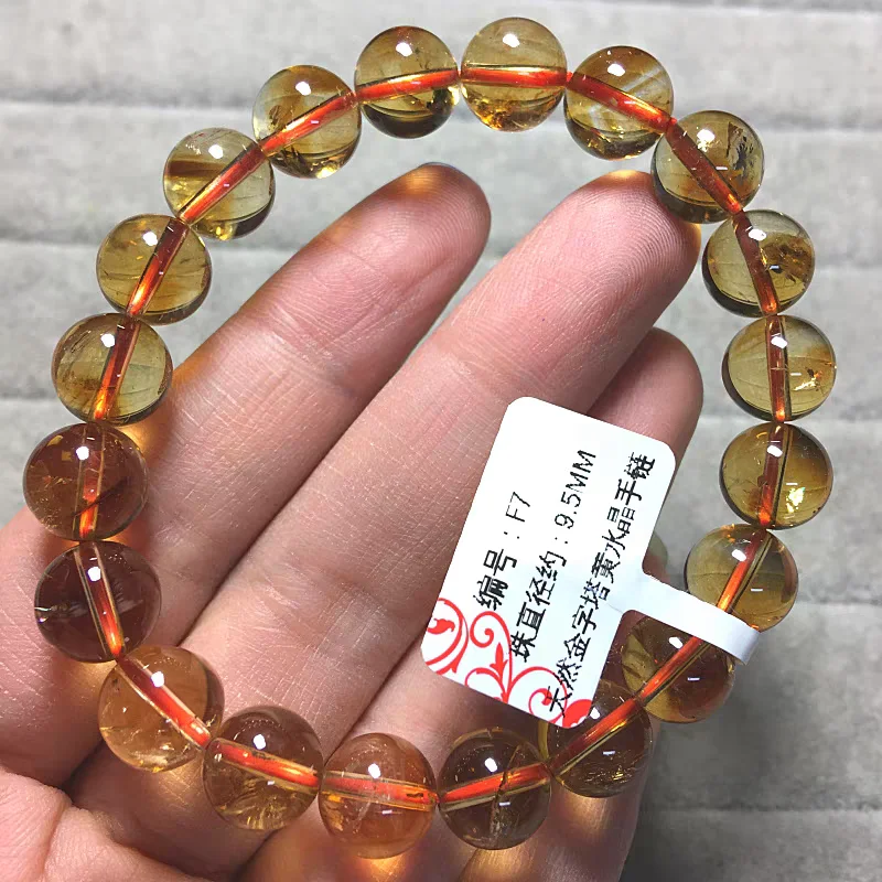 Natural Yellow Citrine Quartz Crystal Round Beads Bracelet Citrine Brazil Woman Men 10mm 11mm 12mm 13mm Wealthy Stone Gift AAAAA