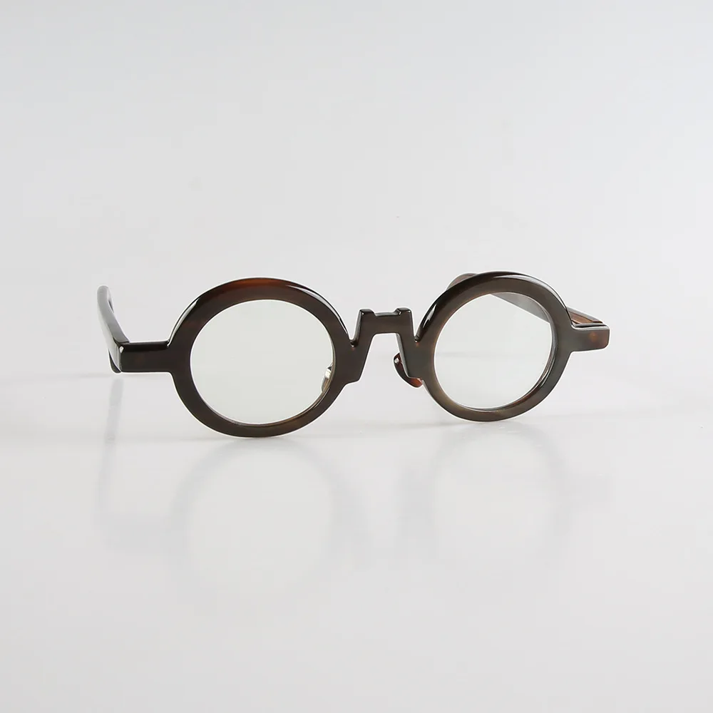 Men's Glasses Frame Round Unique Polish Classic Vintage Handmade Horn Prescription Eyeglasses Reading Men's Glasses Frame