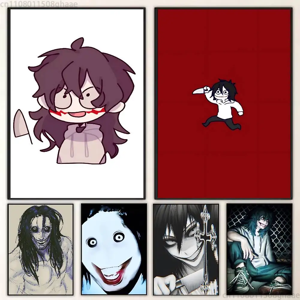 

Creepy Urban Killer Jeff Poster Fancy Poster Wall Sticker for Living Room Bar Vintage Decorative Painting