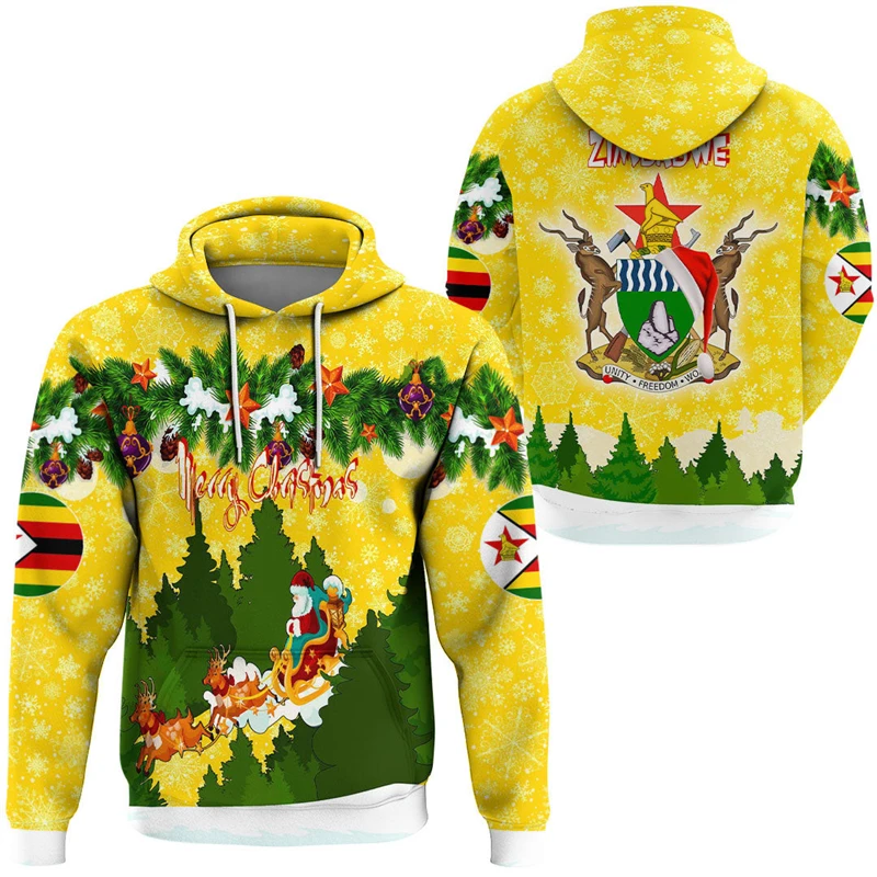 Zimbabwe Flag Map Graphic Sweatshirts National Emblem Hoodie For Men Clothes Africa Boy Hoody Casual Male Tracksuit Jersey Tops