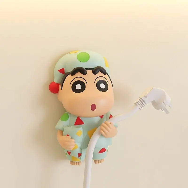 Neue Crayon Shin-chan Anime-Figuren Datenkabel-Aufbewahrung Cartoon-Wandhaken Dekoration Dekorative Haken Spielzeug Geschenk – Detail 3