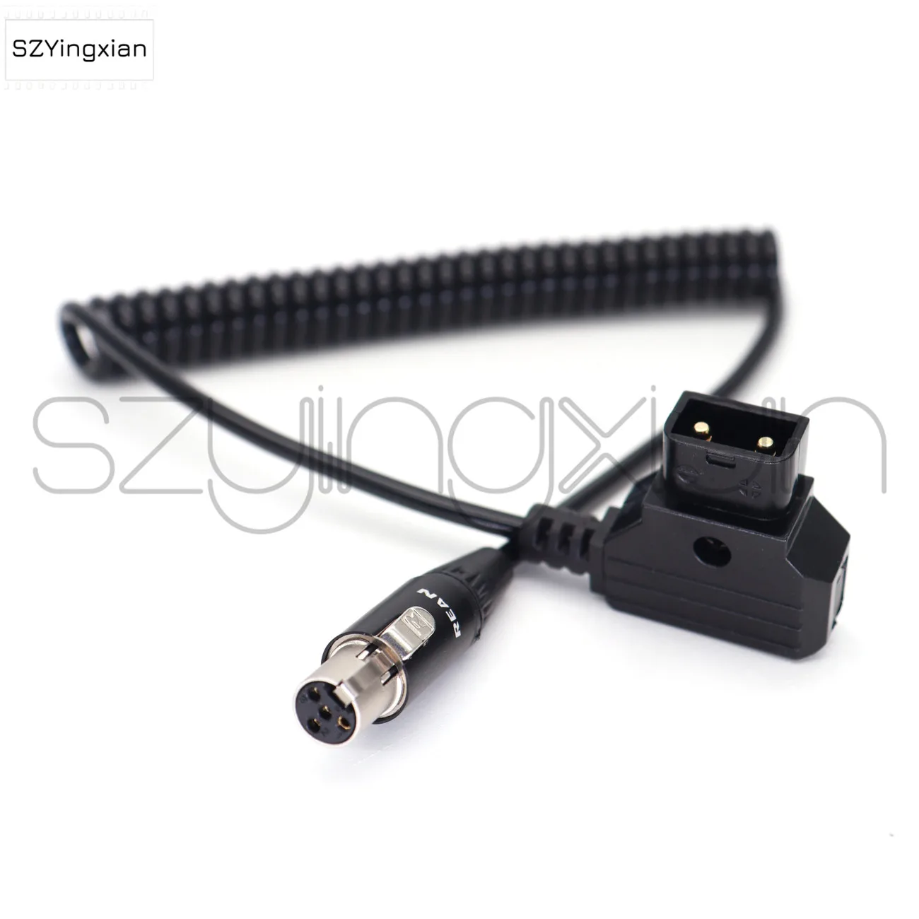 

Tvlogic 058/056/055 кабель питания для монитора пружинный провод, Φ to TA4F mini XLR 4-pin Female