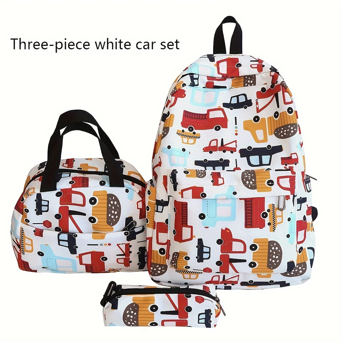 Three-piece casual versatile personalized backpack new fashion simple k-style ins large capacity lightweight casual backpack