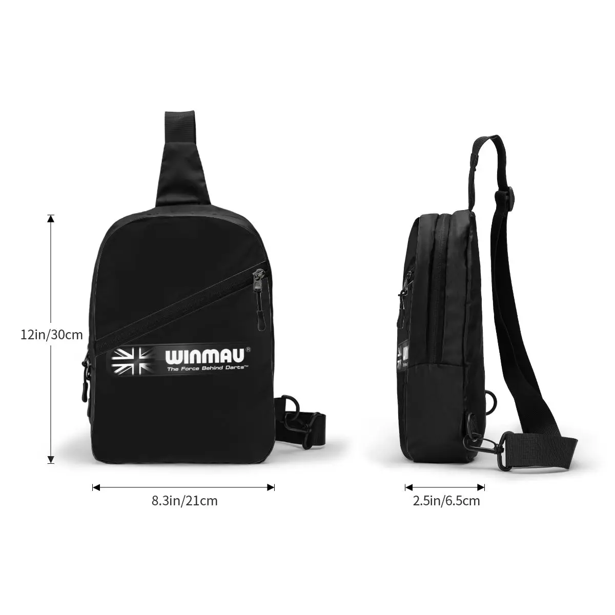 Kustom keren Winmaus Logo Dart Board ransel selempang pria tas dada bahu untuk bepergian