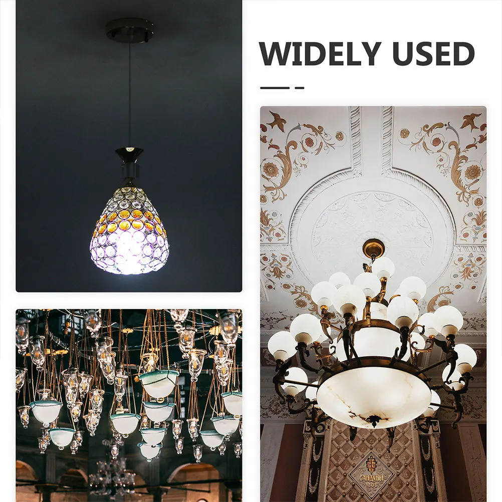 

2Pcs Power Cord Swag Hooks Metal Ceiling Hanging Lights Fixer for Pendant Light Secure Cable Management DIY Chandelier Bracket