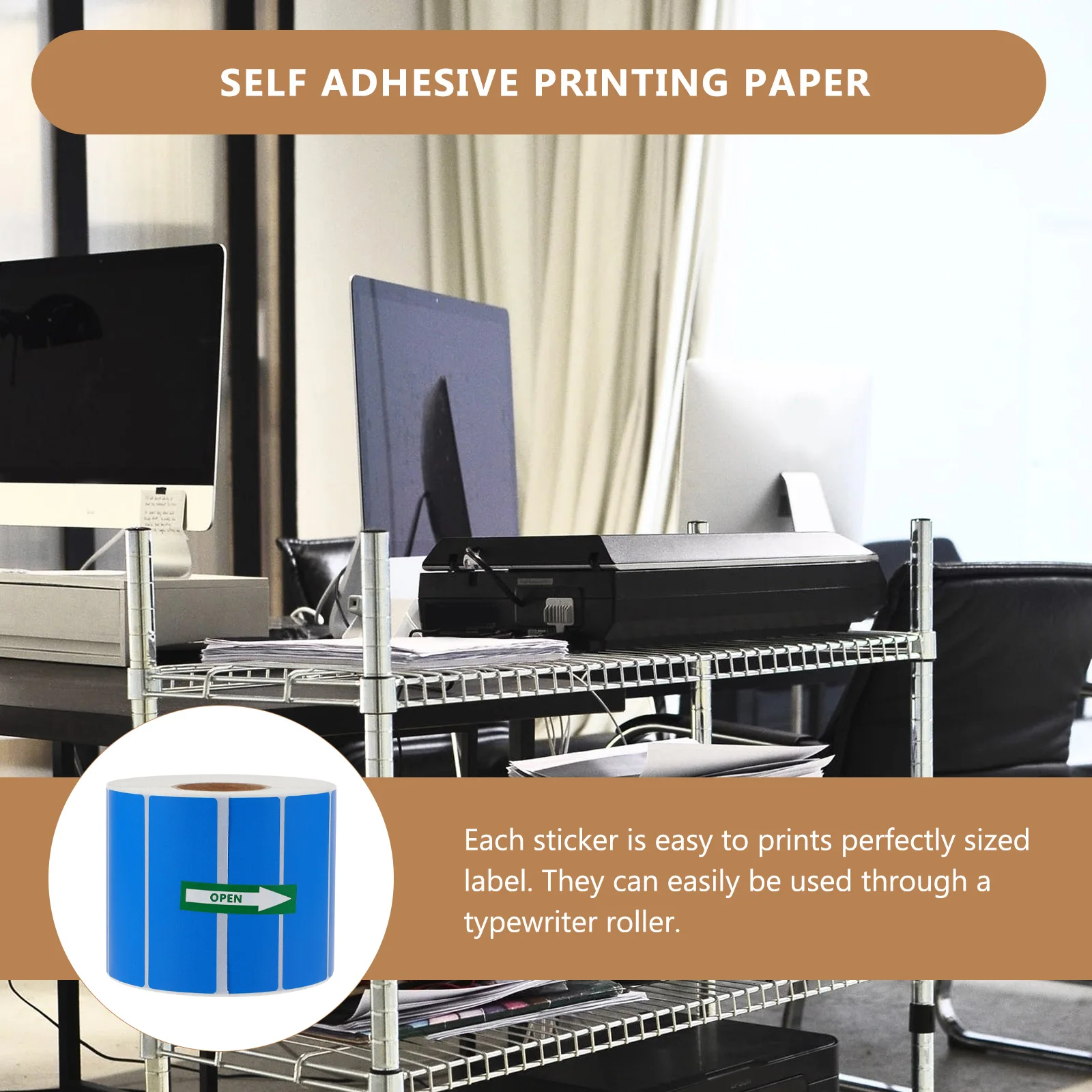 

Copper Plate Adhesive Labels Waterproof Simple Price Stickers Perfectly Sized Teaching Equipment Colored Tag Paper