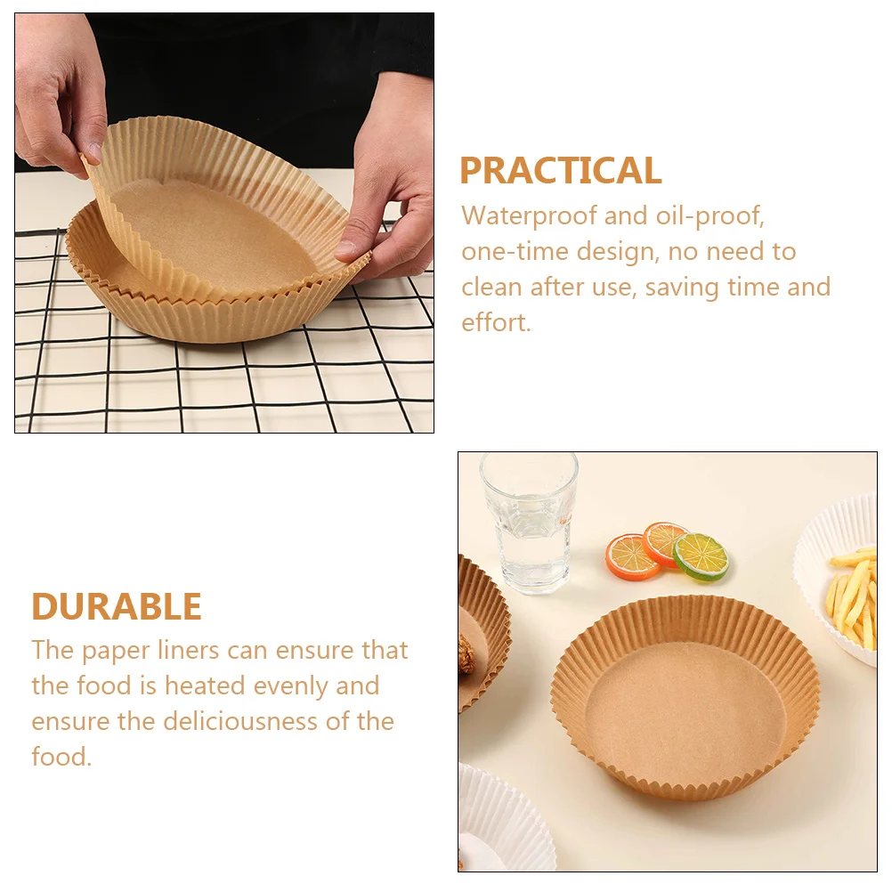 

100 Pcs Disposable Baking Kitchen Fryers Baking Paper Liner Oil Air Fryer Paper Liners Proof Waterproof