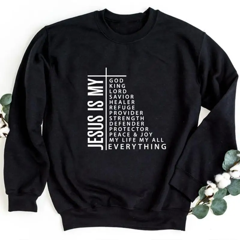 

Jesus Is My Lord & King Sweatshirt – Trendy Christian Faith Sweater, Religious Gift for Dad or Faithful Women
