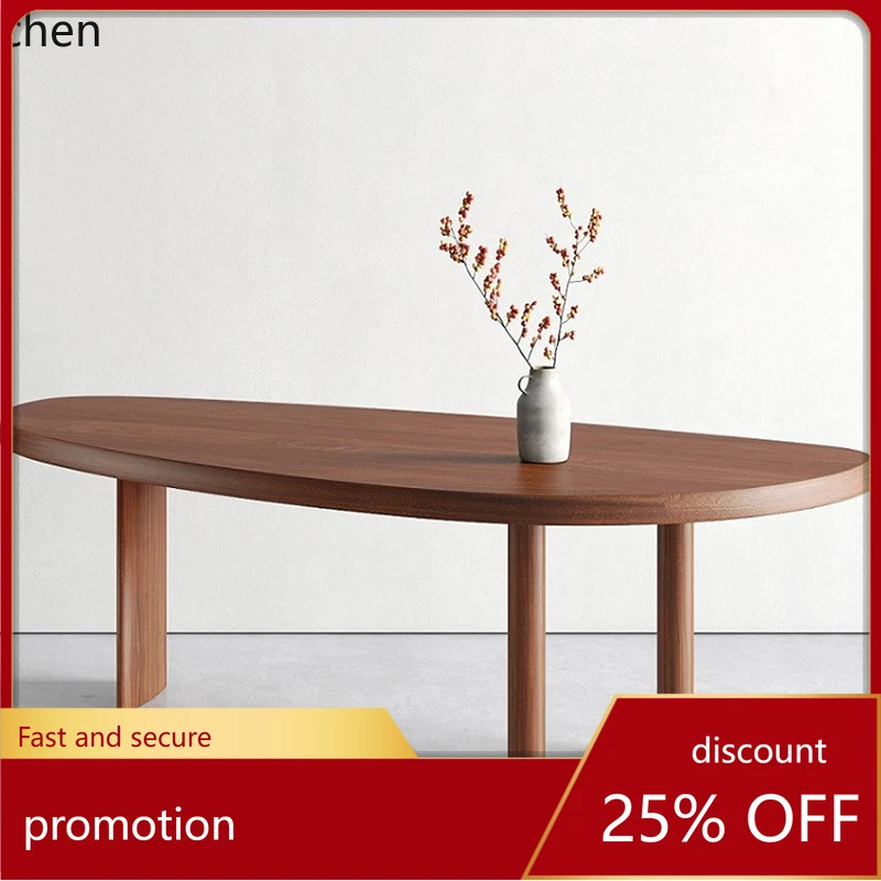 

HT Nordic desk Modern simple desk Special-shaped table All solid wood tea table