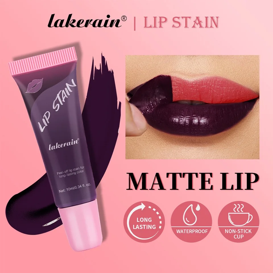 Brillo de labios líquido despegable, taza antiadherente de terciopelo mate, lápiz labial de larga duración, tatuaje teñido, tinte de labios, máscara de labios cosmética, nuevo