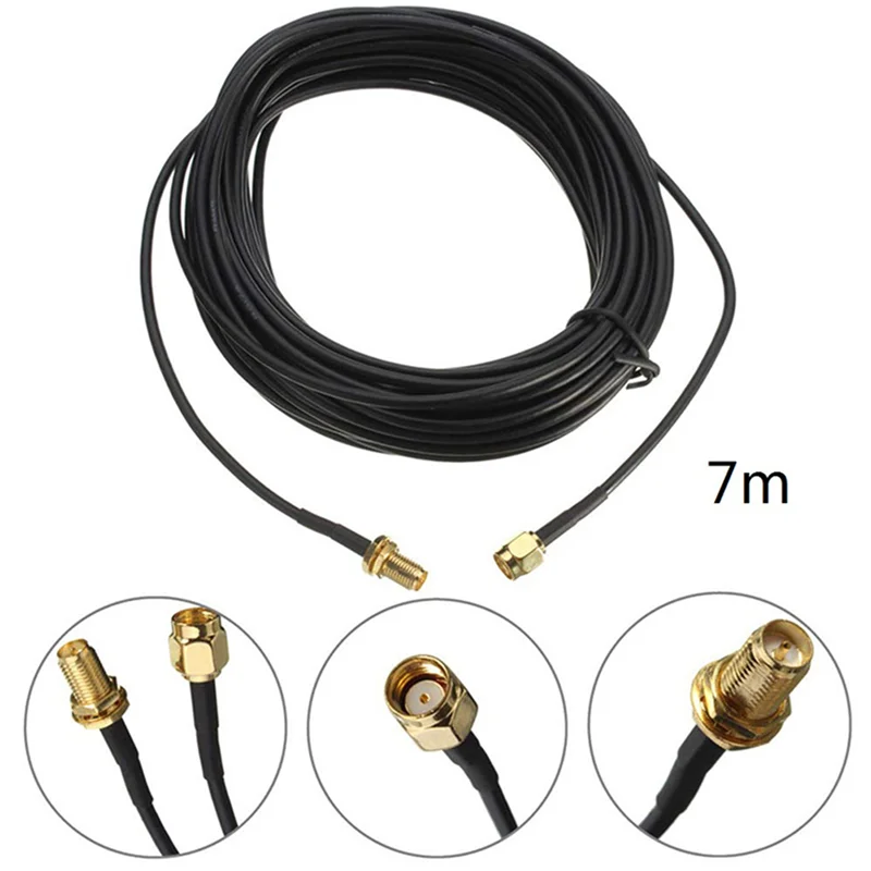 N82R 3 uds 7M Cable SMA macho a SMA hembra conector de extensión de antena Cable RG58