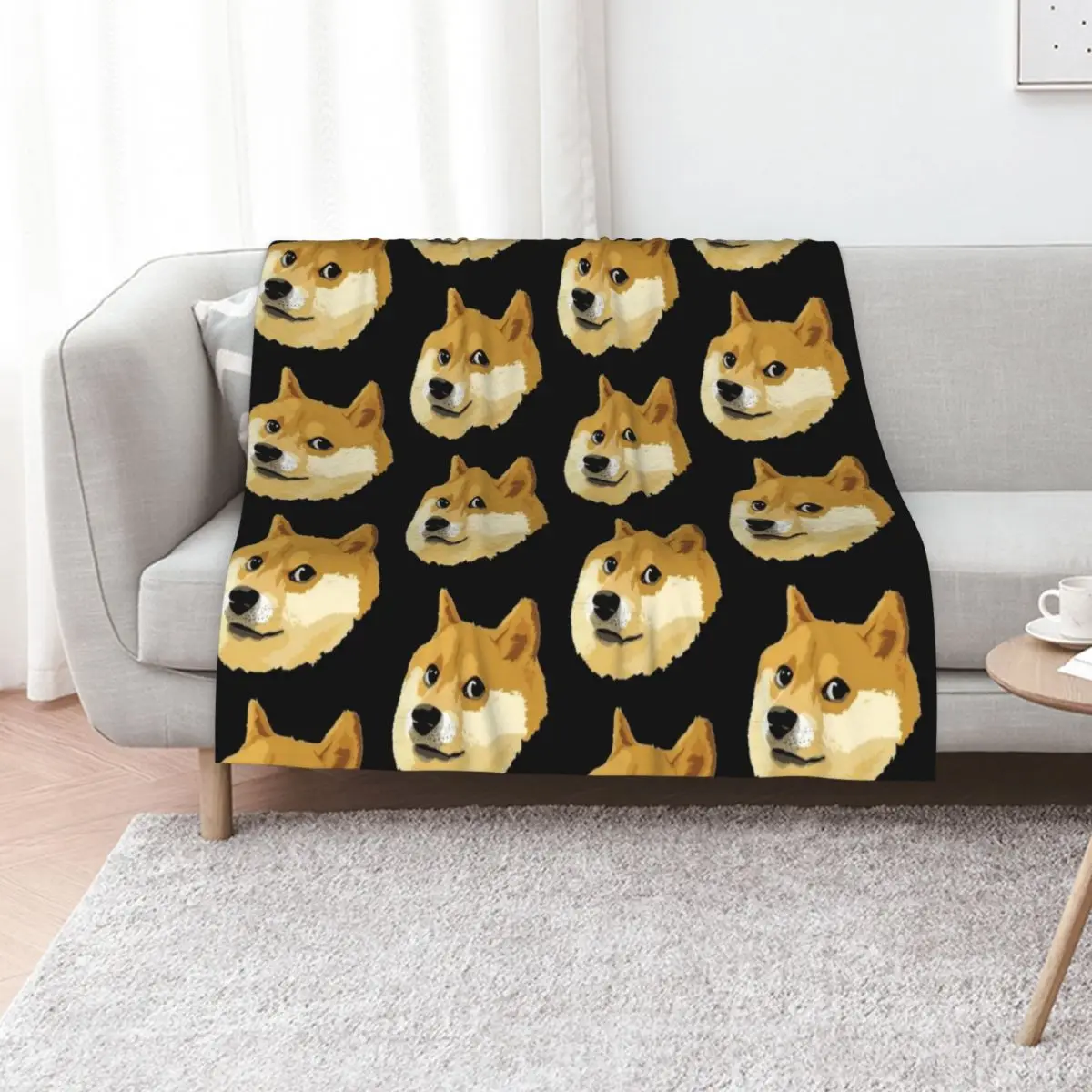 

Doge Meme Throw Blanket Decorative Throw Flannel Fabric Polar Luxury Brand Blankets