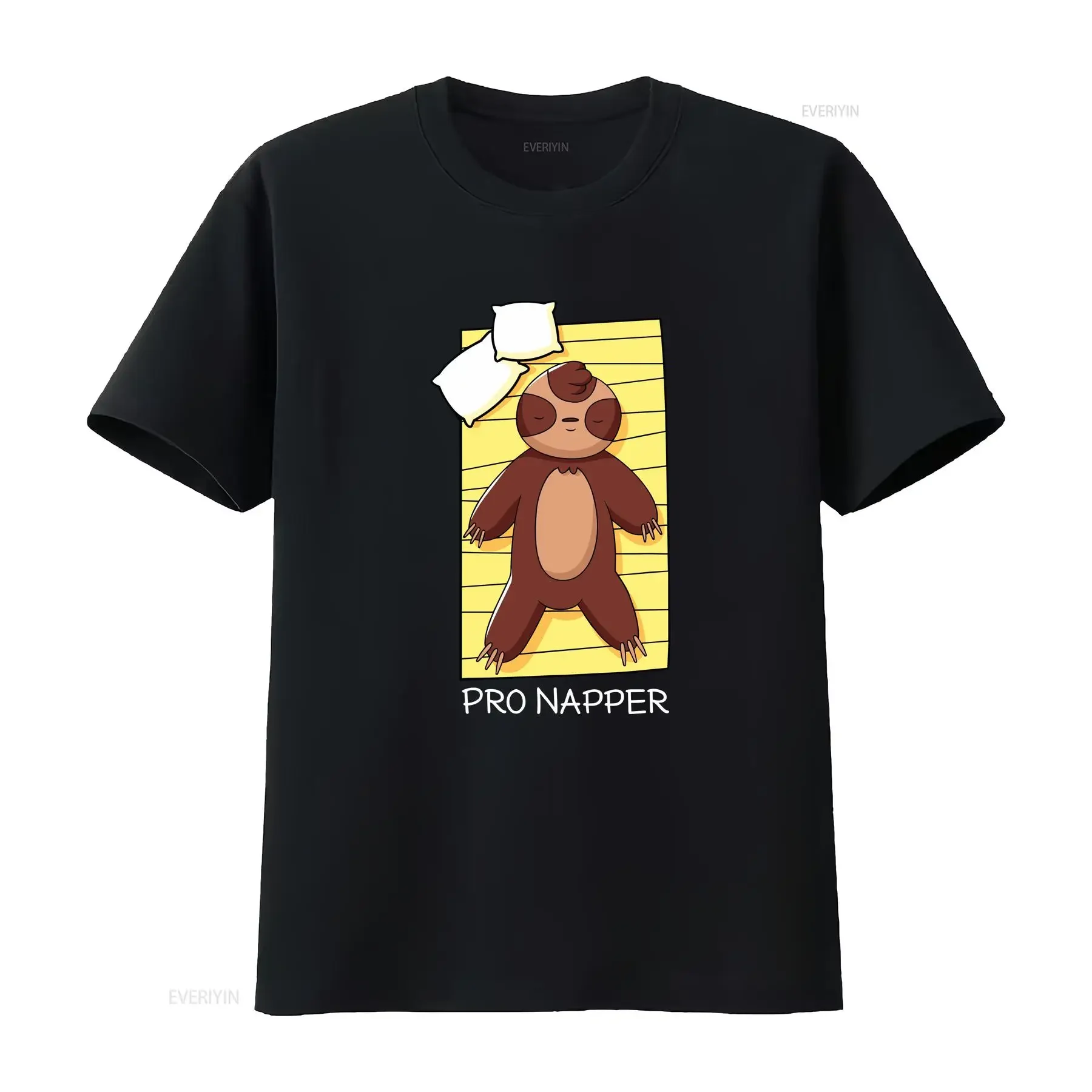 Pro Napper Cute Sloth Taking a Nap Funny Napping T Shirt  vintage Washed Stylish designer clothes Stretched graphic homme