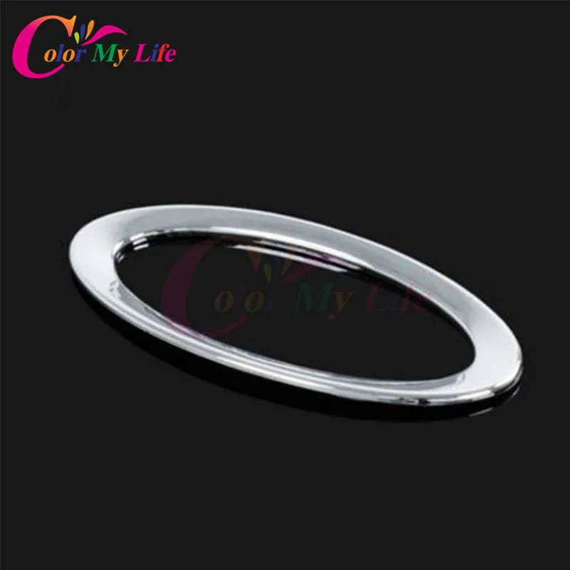 Color My Life ABS Chrome Car Steering Wheel Logo Circle Trim Sticker for Ford Ecosport Fiesta MK7 Focus 2 4 MK2 MK4 Accessories