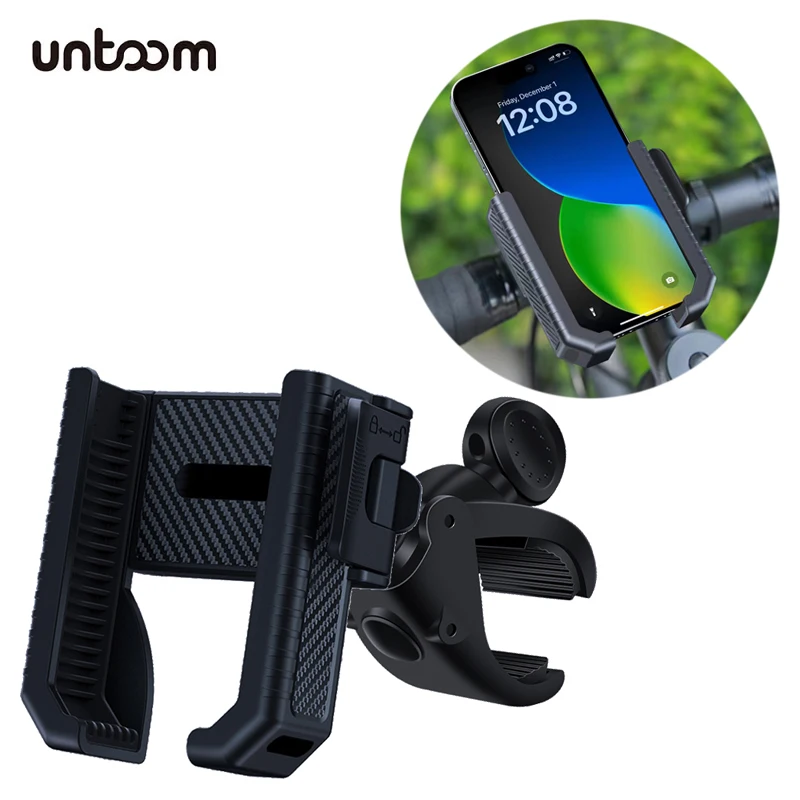 Bike Phone Holder Stand Bicycle Motorcycle Handlebar Mobile Phone Mount Clip GPS Support Shockproof Bracket For 4.5-7.0” Phones