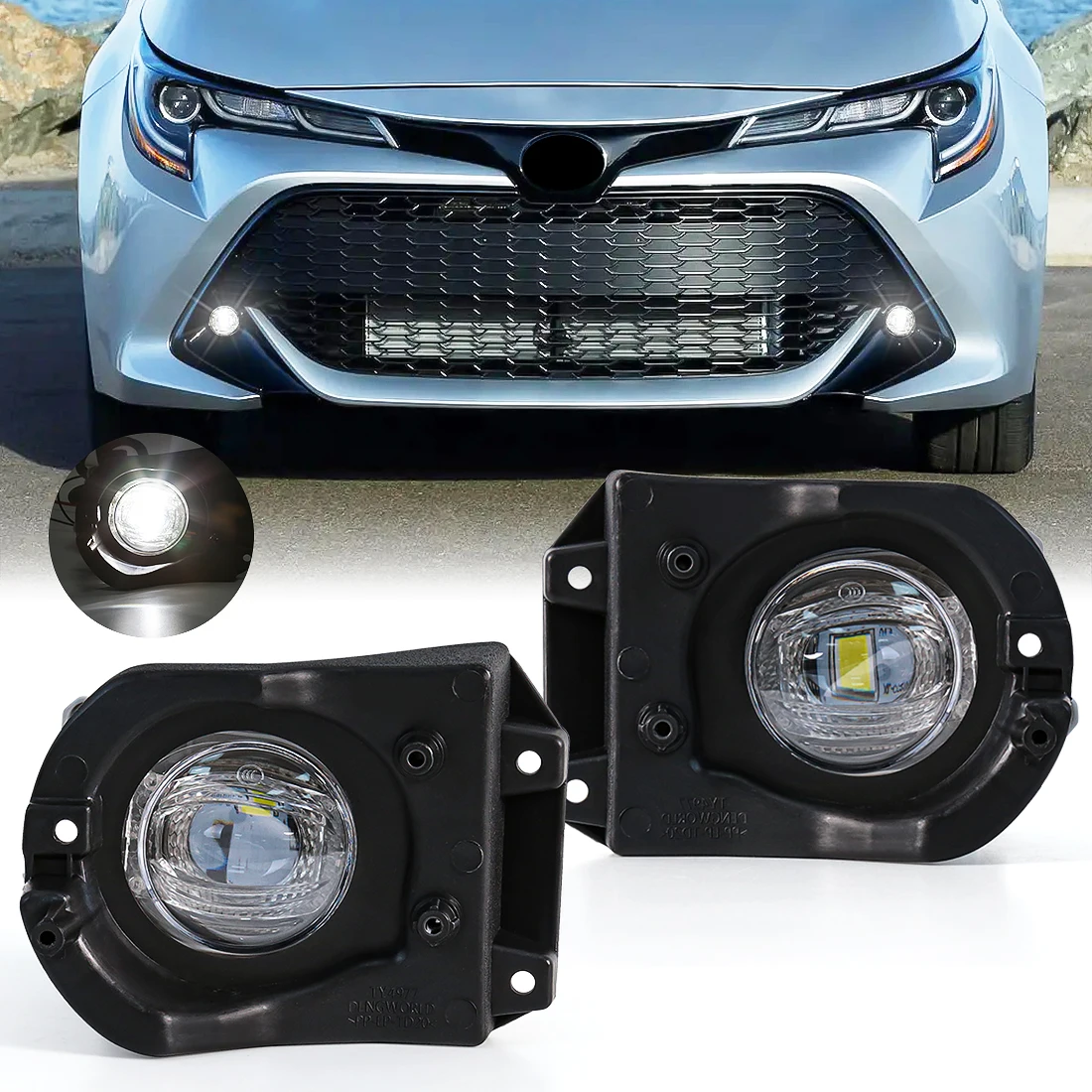 

Car Fog Lamp Assembly For Toyota Corolla Cross 2020 2021 2022 2023 White LED Daytime Running Lights Headlight 12V Accessories