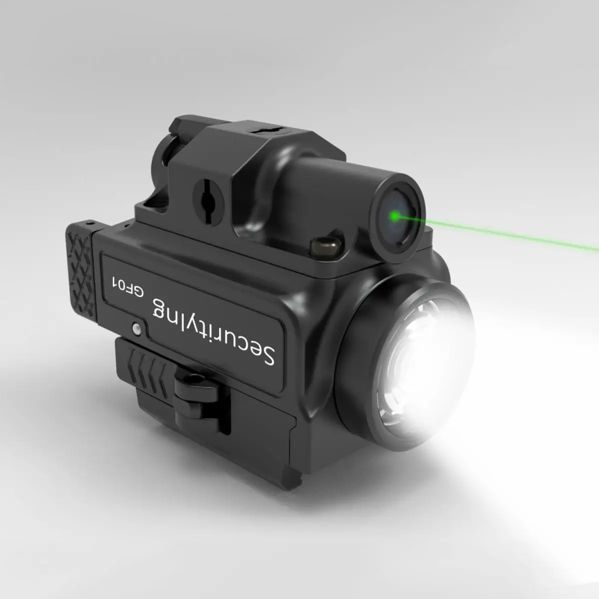 SecurityIng GF01 800 Lumen Rechargeable Mini Flashlight for Rail with 3 Modes Light IPX-6 Waterproof Rechargeable Flashlight