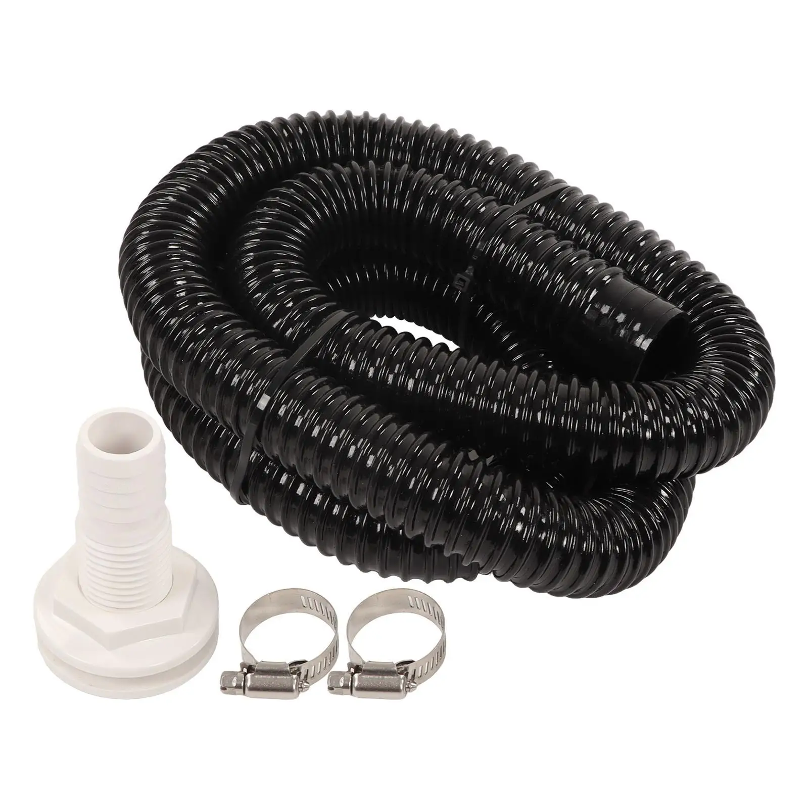 5ft Flexible PVC Hose Chemical Resistance Clamp Kink Proof Bilge Pump Hose Plumbing Kit Functional 1-1/8in Dia for marine