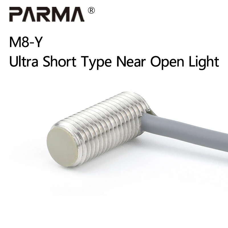 

M8 ultra-short side outlet elbow proximity switch three-wire inductive metal induction switch sensor NPN24V