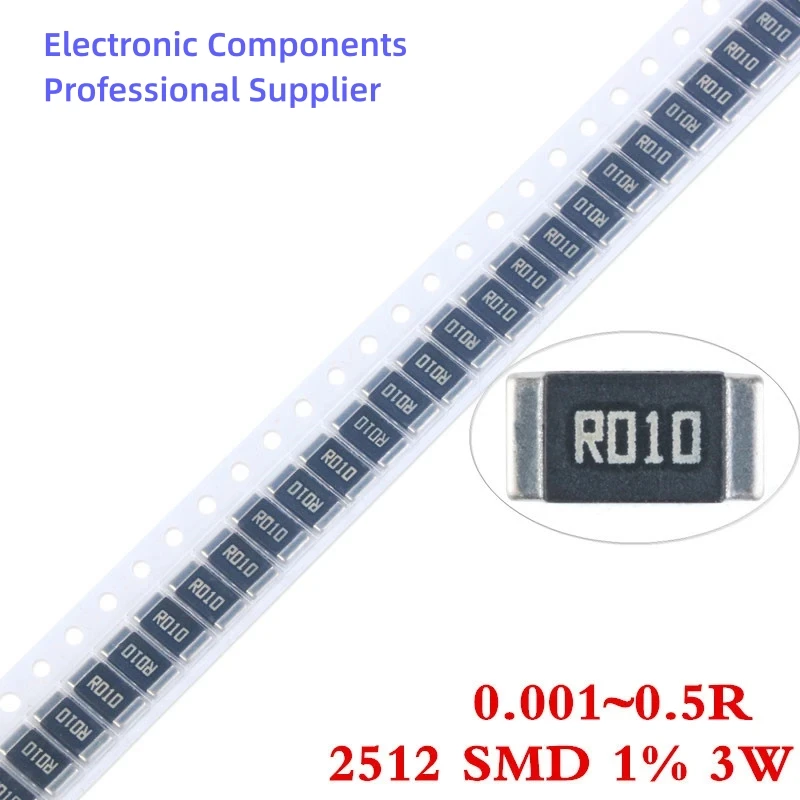 رقاقة مقاومة SMD ، 3 وات ، سبيكة ، 0.001R ، 0.01R ، 0.012R ، 0.03R ، 0.05R ، 0.06R ، 0.1R ، 0.2R ، 0.22R ، 0.3R ، 0.33R ، 0.5R ، أوم ، 10