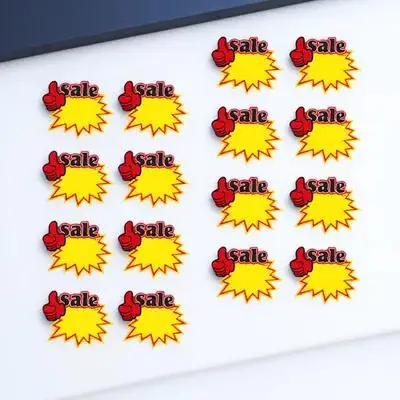

50Pcs Price Signs Tough Paper Material Market Advertising Tags Retail Promotional Sale Price Stickers Advertising Tags