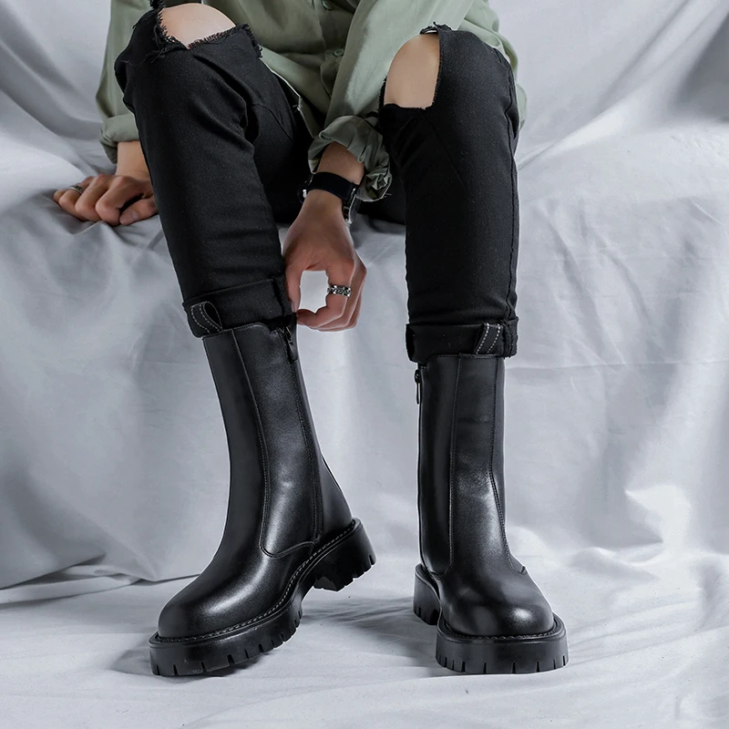 men's-chelsea-boots-winter-thick-bottom-high-help-motorcycle-boots-zipper-high-tube-british-style-winter-boots
